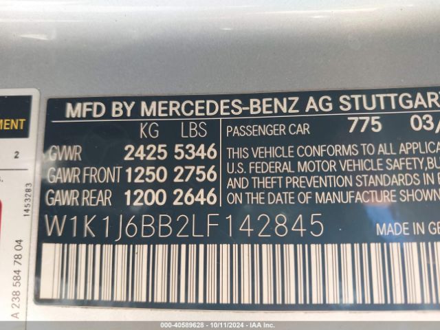 2020 MERCEDES-BENZ AMG E 53 W1K1J6BB2LF142845 Photo 8