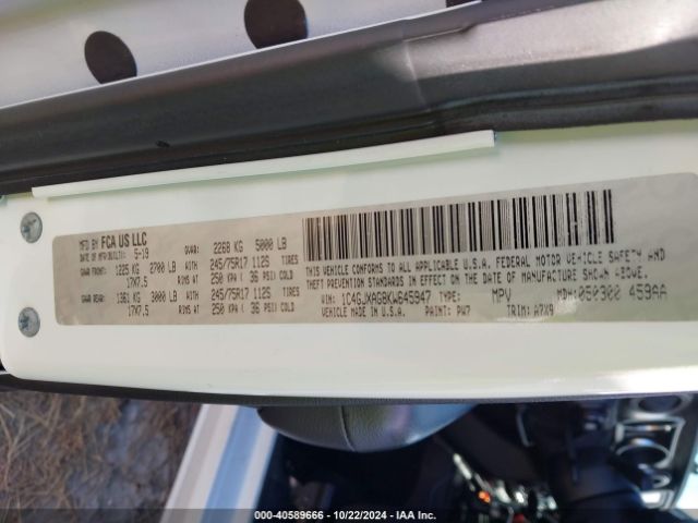 2019 JEEP WRANGLER 1C4GJXAG8KW645947 Photo 8
