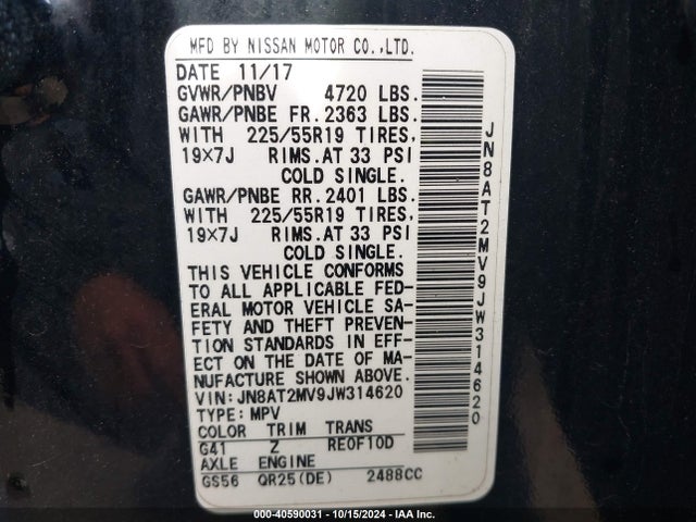 Nissan Rogue Sl 2018 JN8AT2MV9JW314620 Image 9