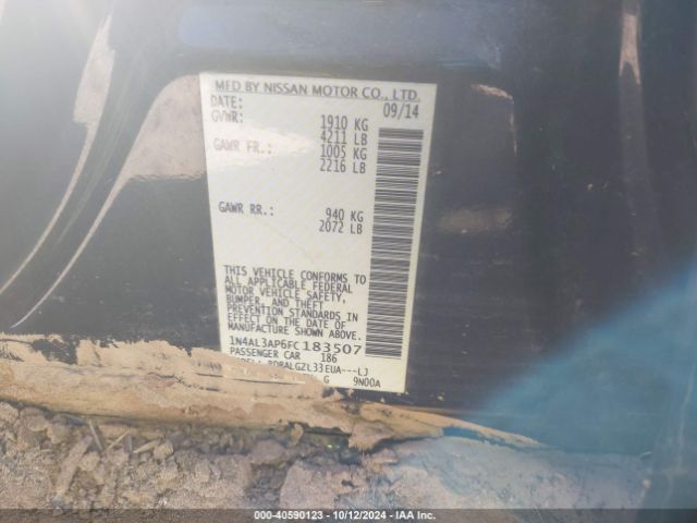 1N4AL3AP6FC183507 Nissan Altima 2.5 S
