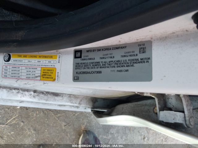 KL8CB6SA4JC470699 Chevrolet Spark Ls Cvt