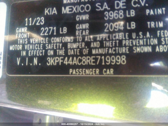 3KPF44AC8RE719998 KIA FORTE GT