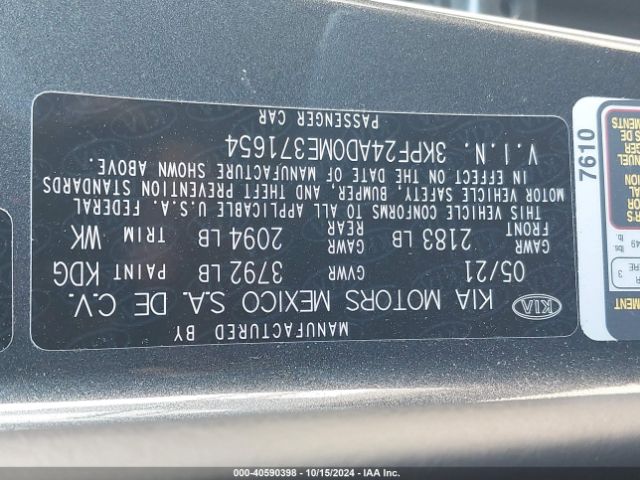 3KPF24AD0ME371654 KIA Forte Lxs