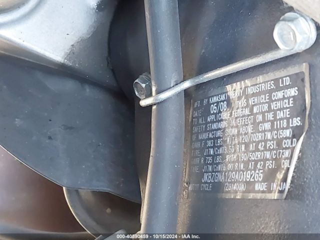 2009 KAWASAKI ZG1400 JKBZGNA129A019265 Photo 9