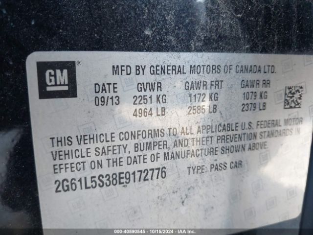 2G61L5S38E9172776 Cadillac Xts Standard