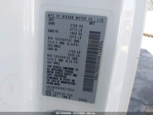 3N6CM0KN4HK718226 Nissan Nv200 S