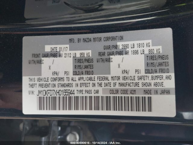 JM1DKFD7XH0165944 Mazda Cx-3 Grand Touring