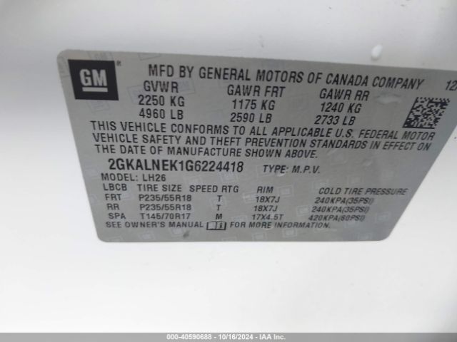 2GKALNEK1G6224418 GMC Terrain Sle-2