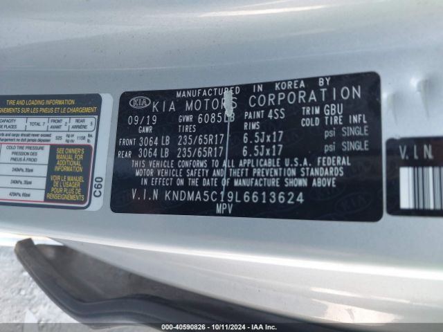 KNDMA5C19L6613624 KIA Sedona L