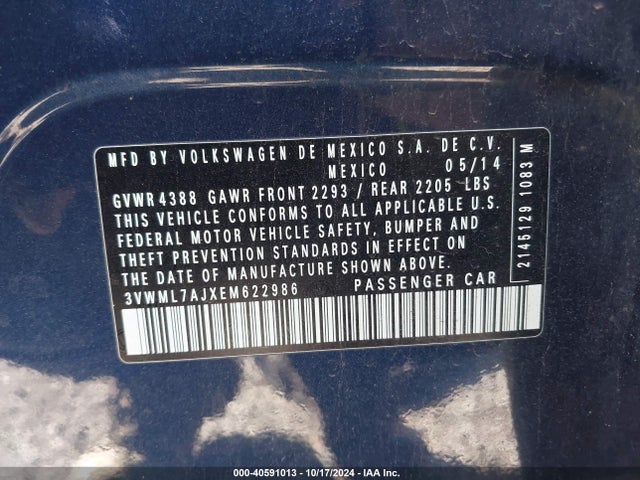 3VWML7AJXEM622986 Volkswagen Jetta Sportwagen 2.0l Tdi