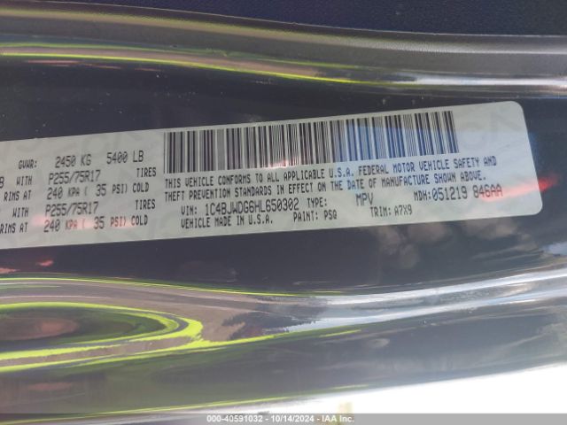 1C4BJWDG6HL650302 Jeep Wrangler Unlimited Sport 4x4