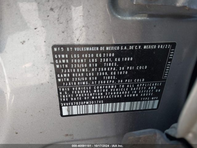 3VVFX7B20PM301745 Volkswagen Taos 1.5t S