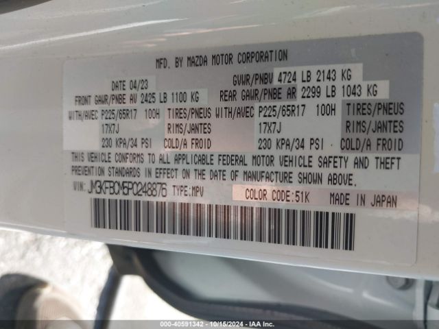 JM3KFBCM5P0248876 Mazda Cx-5 2.5 S Preferred