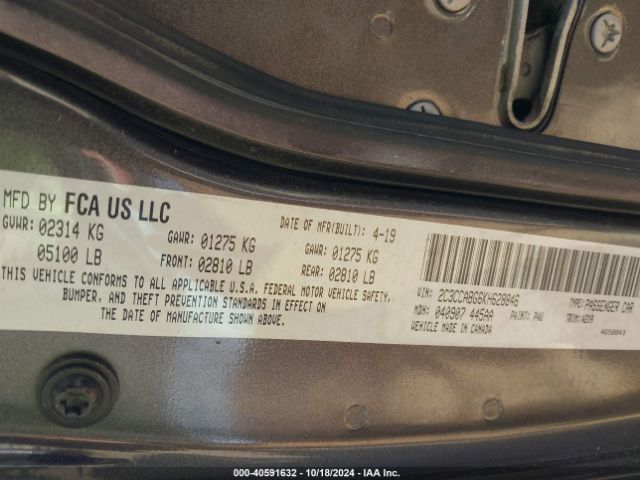 2C3CCABG6KH628846 Chrysler 300 300s