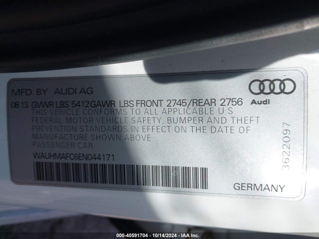 WAUHMAFC6EN044171 Audi A6 3.0 Tdi Premium Plus
