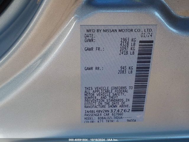 2024 NISSAN ALTIMA 1N4BL4BV2RN374762 Photo 8
