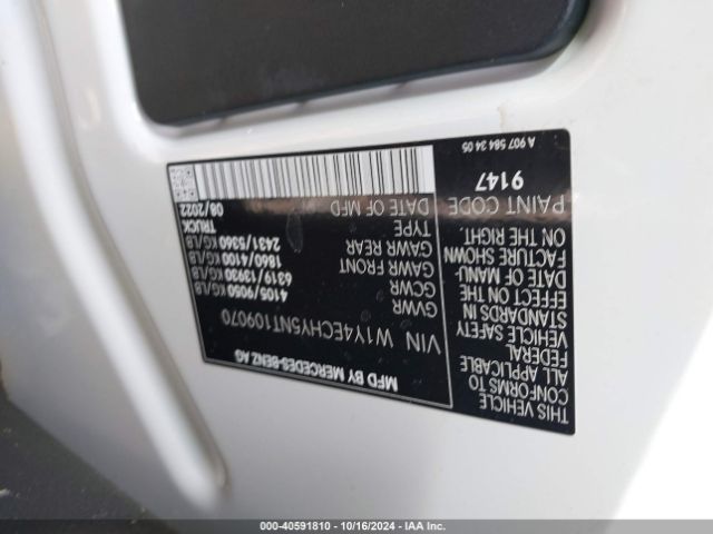 W1Y4ECHY5NT109070 Mercedes-Benz Sprinter 2500 High Roof V6
