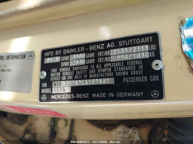 1984 MERCEDES-BENZ 300 WDBAB33A3EA103661 Photo 8