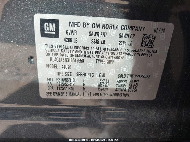 Buick Encore Preferred 2018 KL4CJASB3JB615558 Image 9