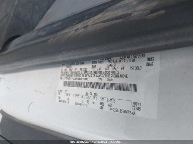 Ford Transit-150 2015 1FTNE1YG6FKB11700 Image 9