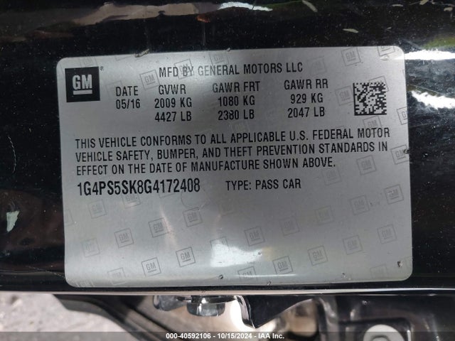 1G4PS5SK8G4172408 Buick Verano Leather Group