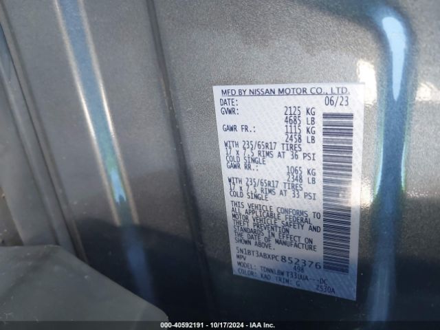 5N1BT3ABXPC852376 Nissan Rogue S Intelligent Awd