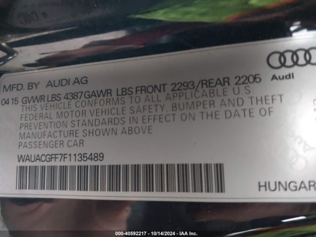 WAUACGFF7F1135489 Audi A3 1.8t Premium