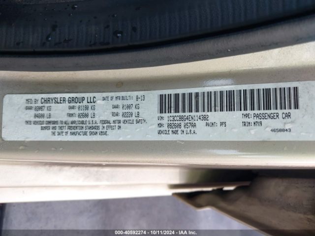 1C3CCBBG4EN114382 Chrysler 200 Touring