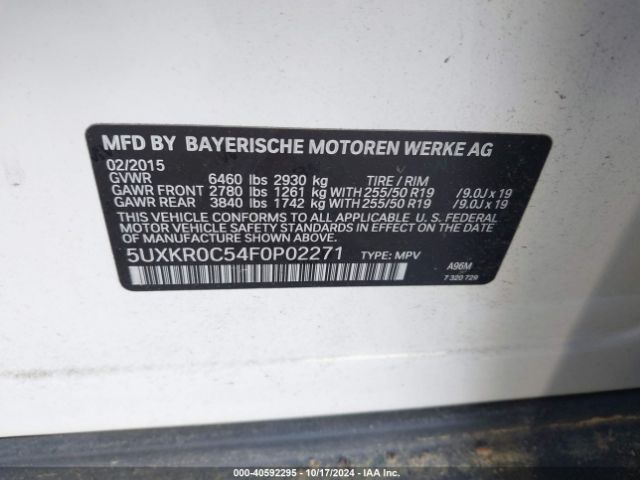 5UXKR0C54F0P02271 BMW X5 Xdrive35i
