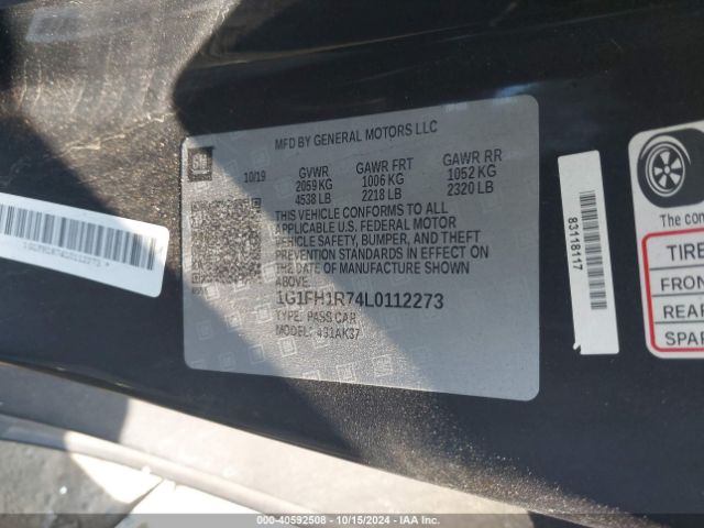 1G1FH1R74L0112273 Chevrolet Camaro Rwd  2ss