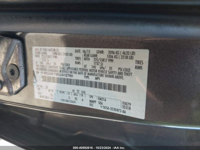 1FMCU0F79EUA12780 Ford ESCAPE S