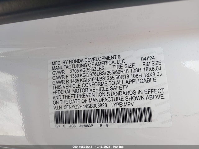 Honda Pilot Ex-l 2025 5FNYG2H44SB003828 Image 9
