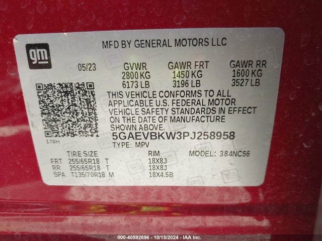 Buick Enclave Premium Awd 2023 5GAEVBKW3PJ258958 Image 9