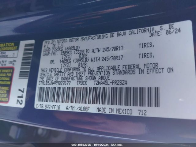 3TMLB5JN4RM027677 Toyota Tacoma Sr5