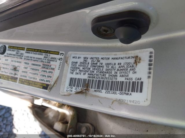 2006 TOYOTA COROLLA 1NXBR32E36Z653279 Photo 8