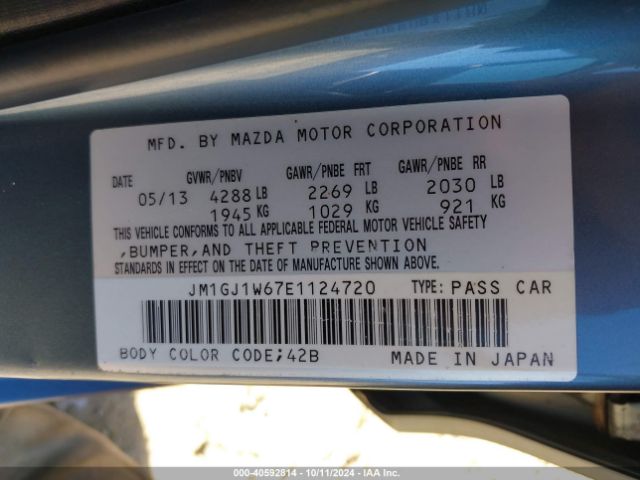 JM1GJ1W67E1124720 Mazda Mazda6 I Grand Touring