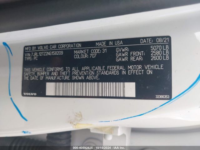 2022 VOLVO S60 7JRL12TZ2NG158209 Photo 8
