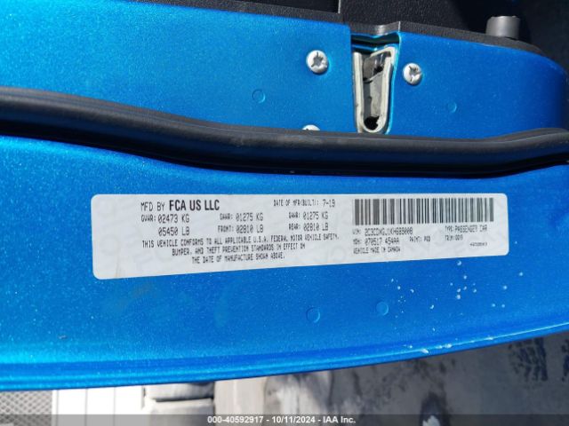 2C3CDXGJ1KH689008 Dodge Charger Scat Pack Rwd