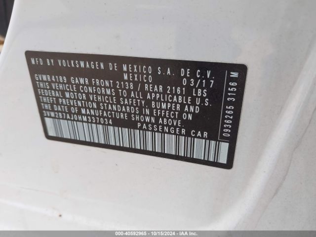 3VW2B7AJ0HM337034 Volkswagen Jetta 1.4t S