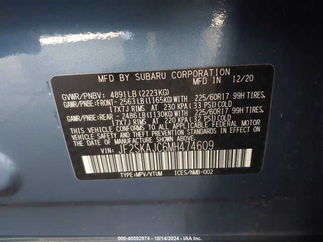 Subaru Forester Premium 2021 JF2SKAJC6MH474609 Image 9