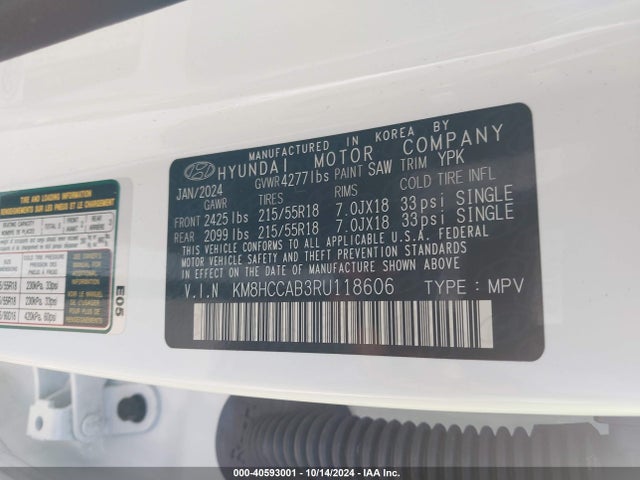 Hyundai Kona Sel 2024 KM8HCCAB3RU118606 Image 9
