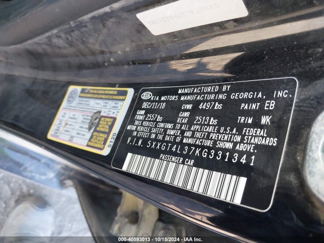 KIA Optima Lx 2019 5XXGT4L37KG331341 Image 9