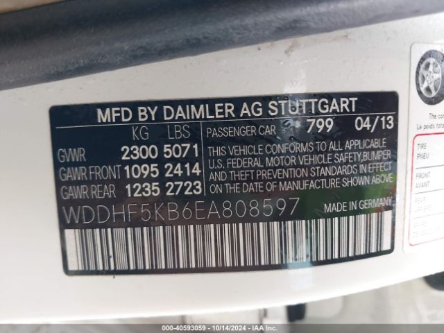 WDDHF5KB6EA808597 Mercedes-Benz E 350