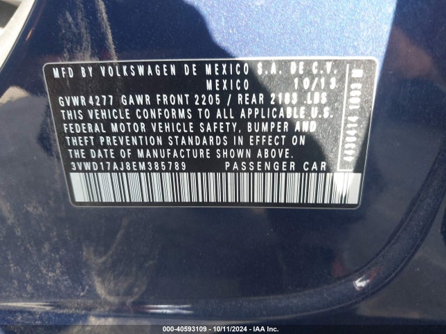 3VWD17AJ8EM385789 Volkswagen Jetta