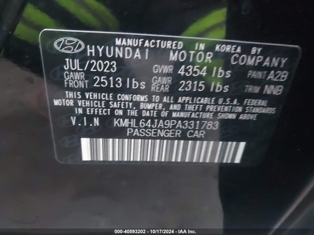 Hyundai SONATA SEL 2023 KMHL64JA9PA331783 Image 9