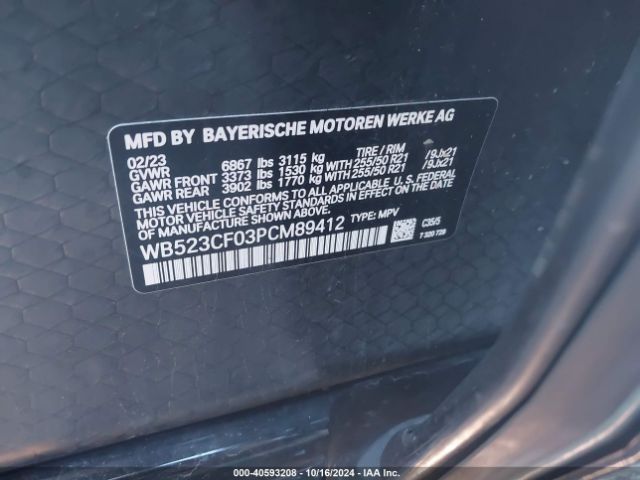 WB523CF03PCM89412 BMW Ix Xdrive50