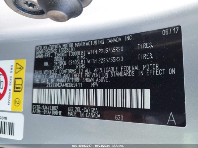 2T2ZZMCA4HC069411 Lexus RX 350