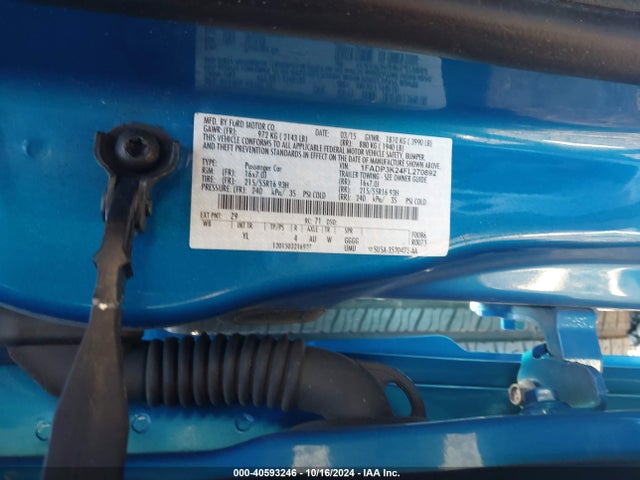 Ford FOCUS SE 2015 1FADP3K24FL270892 Image 9