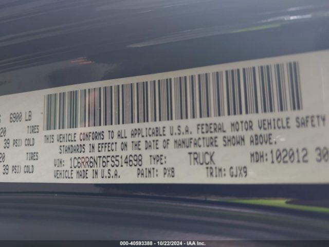 1C6RR6NT6FS514698 RAM 1500 Laramie