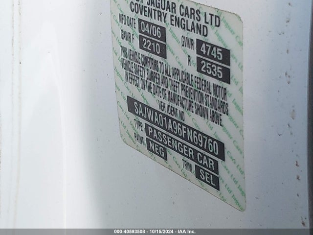 2006 JAGUAR S-TYPE SAJWA01A96FN69760 Photo 8